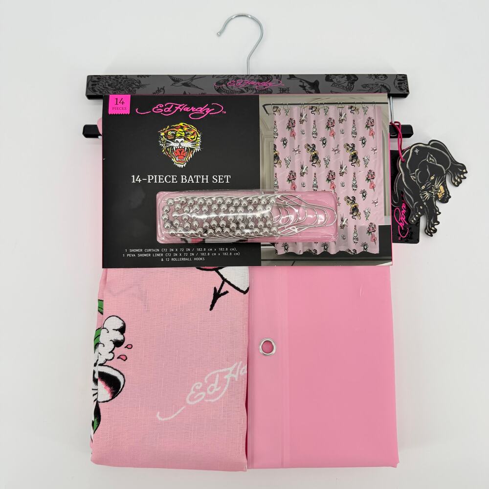 Ed Hardy Shower Curtain Bath Set